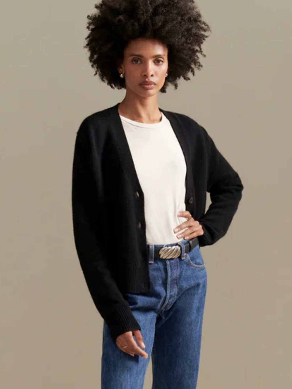 Like New Cashmere Colette Cardigan by Jenni Kayne black size s - Picture 4 of 7
